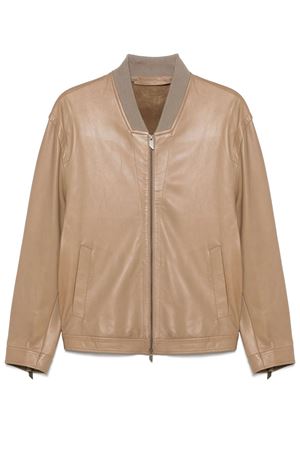 Beige leather jacket SALVATORE SANTORO | ETETORTORA